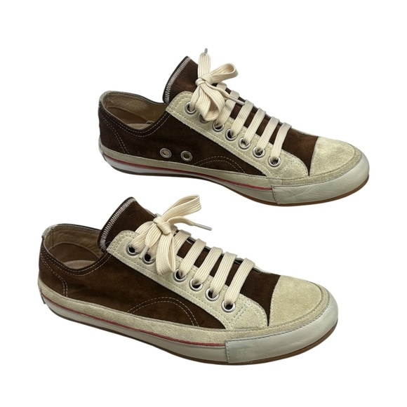 Dries Van Noten Brown and Cream Suede Retro Inspired Sneakers Women’s size 9.5. - Picture 10 of 12